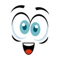 Crazy face emoticon icon Royalty Free Stock Photo