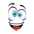Crazy face emoticon icon Royalty Free Stock Photo