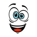 Crazy face emoticon icon Royalty Free Stock Photo