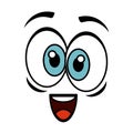 Crazy face emoticon icon Royalty Free Stock Photo