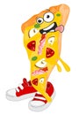 Crazy face of pizza