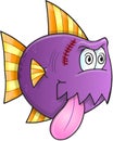 Crazy Fish Vector Royalty Free Stock Photo