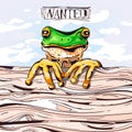 Crazy frog. Vector illustration Royalty Free Stock Photo