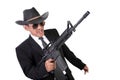 Crazy gangster in a war Royalty Free Stock Photo