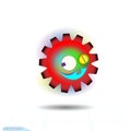 Crazy Gear icon on white background. Vector illustration Royalty Free Stock Photo