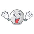 Crazy golf ball mascot cartoon Royalty Free Stock Photo