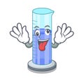 Crazy graduated cylinder on for cartoon trial