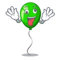 Crazy green balloon on character plastic stick