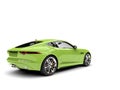 Crazy green modern sports concept car - tail view