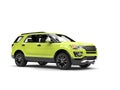 Crazy green modern SUV car Royalty Free Stock Photo