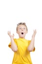 Crazy grimacing child Royalty Free Stock Photo