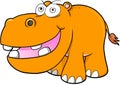 Crazy hippopotamus Vector Royalty Free Stock Photo