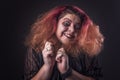 Crazy horror woman screaming Royalty Free Stock Photo