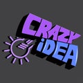 Crazy idea vector illustration