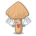 Crazy inocybe mushroom mascot cartoon