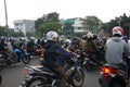 Crazy and insane traffic of Jakarta in Indonesia