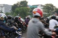 Crazy and insane traffic of Jakarta in Indonesia