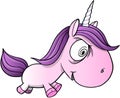 Crazy Insane Unicorn Vector Illustration