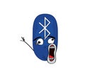 Crazy internet meme illustration of bluetooth symbol