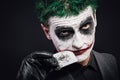 Crazy joker face. Halloween Royalty Free Stock Photo