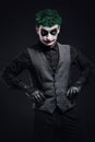 Crazy joker face. Halloween Royalty Free Stock Photo