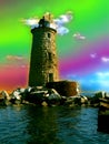 Crazy Lighthouse Royalty Free Stock Photo