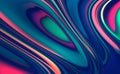 Crazy lines. Multicolor background. Retro pattern. Futuristic wavy shape. Fluid stripes. Morphing surface