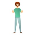 Crazy man mental hospital icon, cartoon style Royalty Free Stock Photo