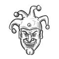 Crazy Medieval Court Jester Drawing Royalty Free Stock Photo