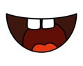 Crazy mouth fools day icon