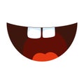 Crazy mouth fools day icon