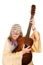 Crazy New Age Woman with Guitar