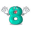 Crazy number eight volume logo the mascot