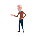 crazy old man shouting at pharmacy store worker cartoon vector