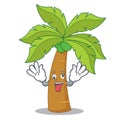 Crazy palm tree character cartoon Royalty Free Stock Photo