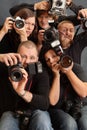 Crazy photographers Royalty Free Stock Photo