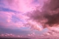 Crazy pink sky in the tropics before a storm Royalty Free Stock Photo