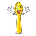 Crazy plastic kitchen spoon isolated on mascot