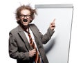 Crazy professor Royalty Free Stock Photo