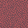 Crazy Psychedelic Red Black Motif Seamless Pattern Vector Abstract Background Royalty Free Stock Photo