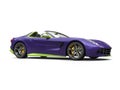 Crazy purple and green sports car - beauty shot