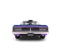 Crazy purple vintage muscle car - front view