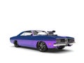 Crazy purple vintage muscle car