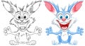 Crazy Rabbit Cartoon Freak Out