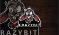 Crazy rabbit logo Esport game
