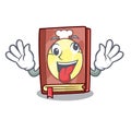 Crazy recipe book on the mascot shelf Royalty Free Stock Photo