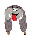 Crazy russian fur hat cartoon