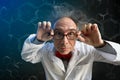 Crazy scientist with glasses Royalty Free Stock Photo