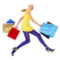 Crazy shopping Royalty Free Stock Photo