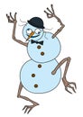 Crazy Snowman Royalty Free Stock Photo